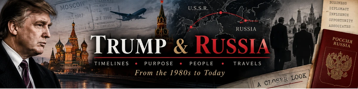 Trump & Russia: Timelines, Purpose, People, Travels — from the 1980s to today